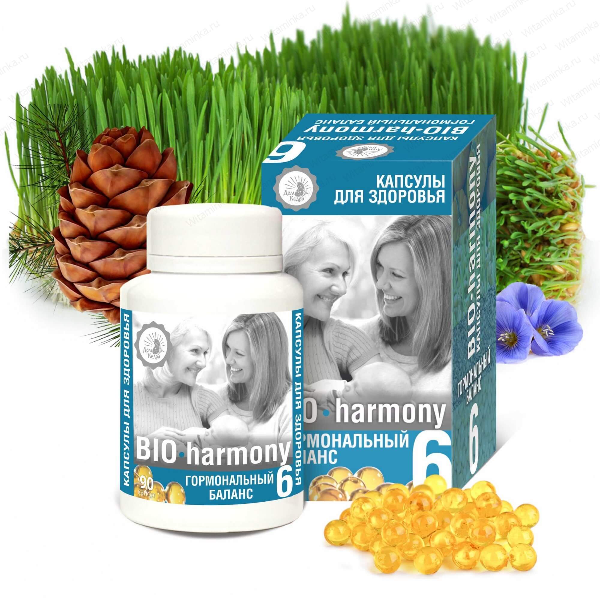 Капсулы здоровья Гормональный баланс BIO-harmony, Дом Кедра, 90 капсул |  Купить в Витаминка.ру