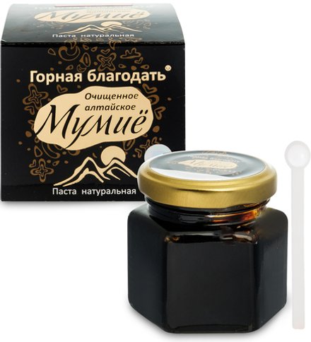 Мумиё алтайское очищенное Горная благодать, Сашера-мед, 100 гр