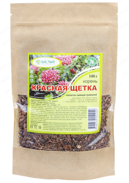 Травяной чай из корней Красной щетки, Биолит, 100 гр