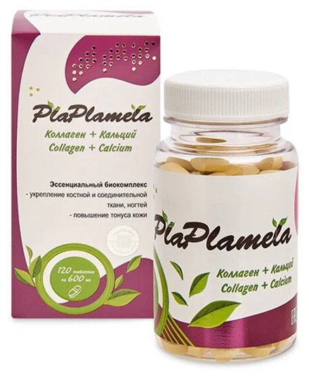 Коллаген и кальций PlaPlamela, Сашера-мед, 120 таблеток