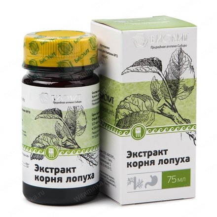 Экстракт корня лопуха, Биолит, 75 мл