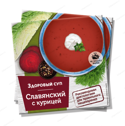 Здоровый суп Славянский с курицей, Дом Кедра, 30 гр в упаковке