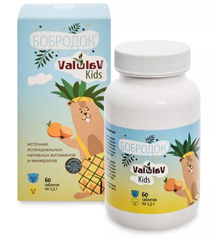 Бобродок ValulaV Kids витамины для детей, Сашера-мед, 60 шт