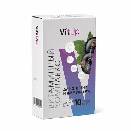 Витаминный комплекс для энергии и иммунитета VitUp со вкусом смородины, Алтэя, 10 саше