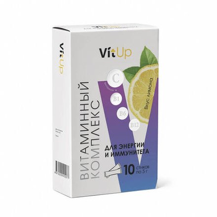 Витаминный комплекс для энергии и иммунитета VitUp со вкусом лимона, Алтэя, 10 саше