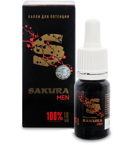 Капли Sakura MEN (Сакура) для потенции мужчин, Сашера-мед, 10 мл