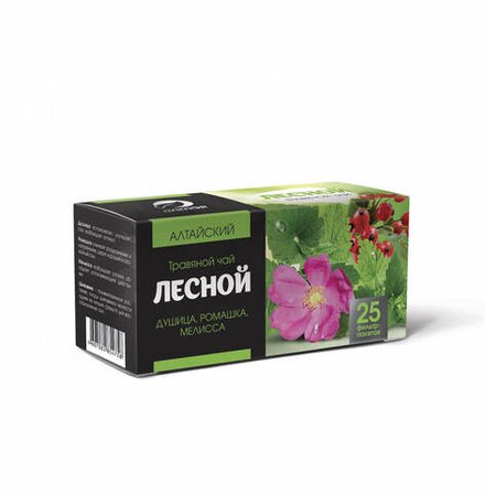 Травяной чай Лесной, Алтэя, 25 фильтр-пакет