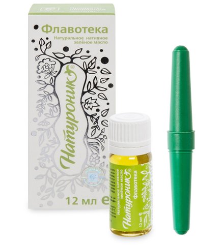 Зелёное масло Флавотека Натуроник, Сашера-мед, 12 мл