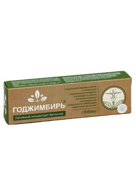 Батончик ГоджИмбирь с бобами для нормализация липидного и углеводного обмена, Сашера-мед, 45 гр