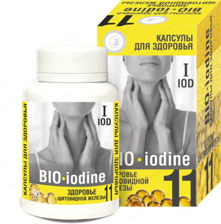 Капсулы здоровья для щитовидной железы BIO-iodine, Дом Кедра, 90 капсул