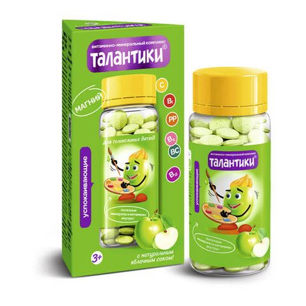 Детские витамины Талантики успокаивающие, Юг, 70 гр