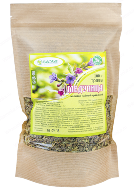 Чай из травы Медуницы, Биолит, 100 гр