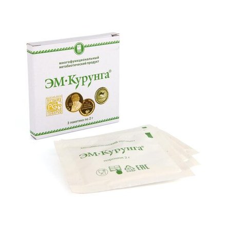 Продукт метабиотический «ЭМ-Курунга» (порошок 3 пак. по 2 г)